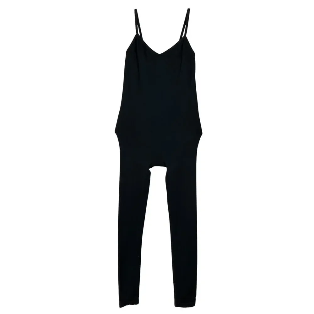 Hatch Ribbed Black Body Unitard Size XS - Picture 2 of 4